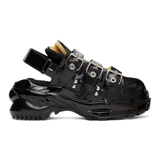 Maison Margiela Black Abrasive Low Sneakers