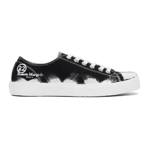 Maison Margiela Black and White Vandal Tabi Sneakers