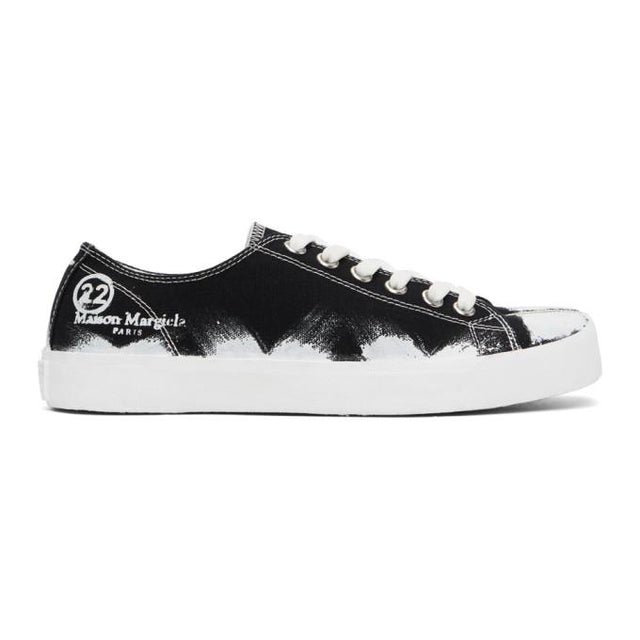 Maison Margiela Black and White Vandal Tabi Sneakers