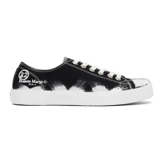 Maison Margiela Black and White Vandal Tabi Sneakers