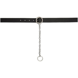 Maison Margiela Black Round Buckle Belt