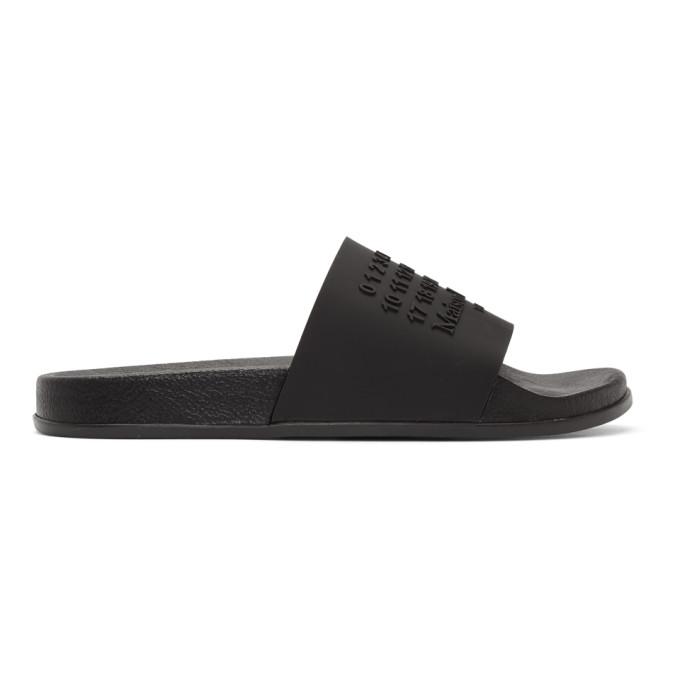 Maison Margiela Black Shower Slides