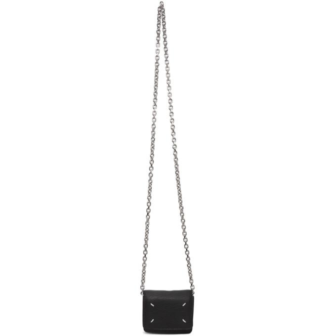 Maison Margiela Black Stitch Chain Wallet Bag