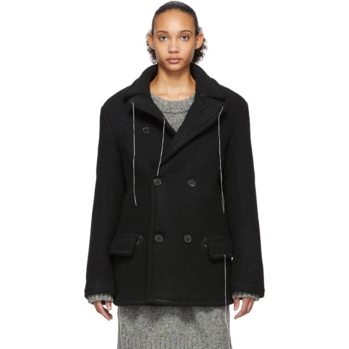 Maison Margiela Black Wool Herringbone Jacket