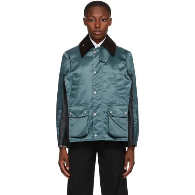 Maison Margiela Blue Satin Panel Jacket