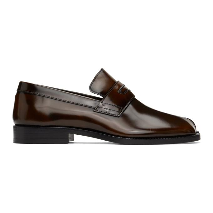 Maison Margiela Brown Tabi Advocate loafers