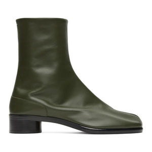Maison Margiela Green Low Heel Tabi Boots