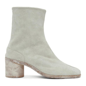 Maison Margiela Off-White Hairy Suede Tabi Boots