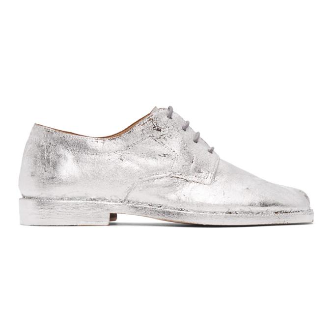 Maison Margiela Silver Painted Tabi Derbys