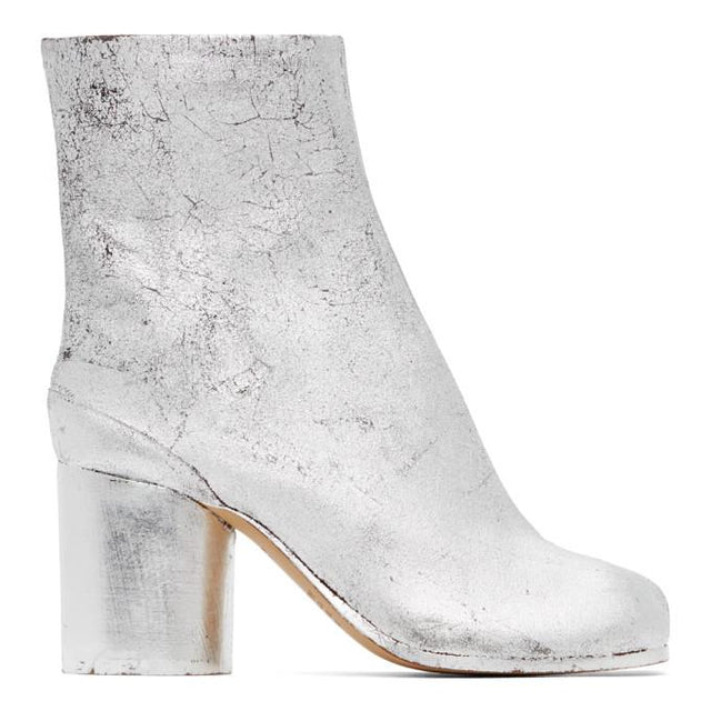 Maison Margiela Silver Suede Tabi Boots