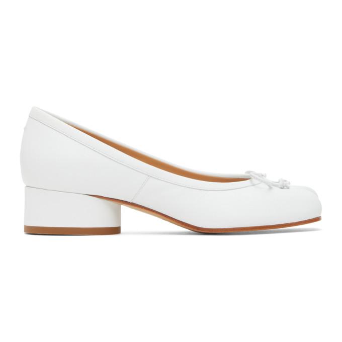 Maison Margiela White Tabi Kitten Heels