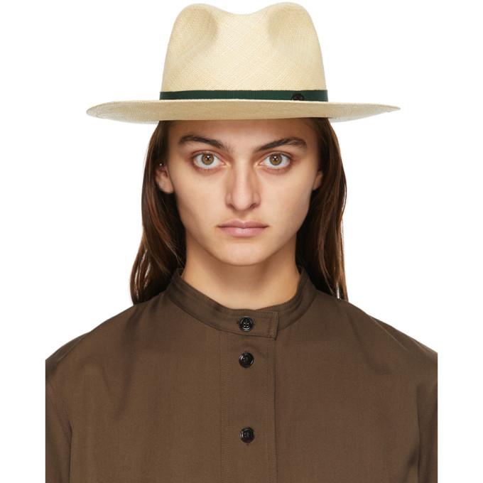 Maison Michel Beige Henrietta Fedora