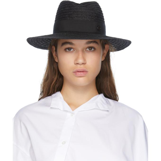 Maison Michel Black Andre Straw Hat – BlackSkinny