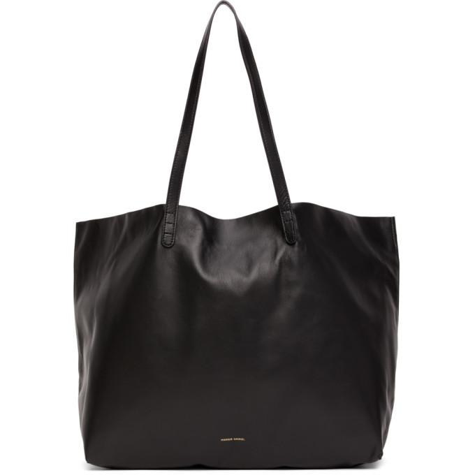Mansur Gavriel Black Leather Oversized Tote