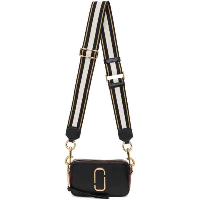 Marc Jacobs Black 'The Logo Strap Snapshot' Bag – BlackSkinny
