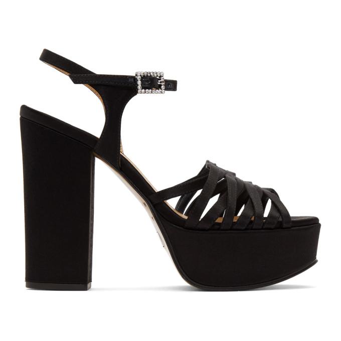 Marc Jacobs Black The Glam Heeled Sandal