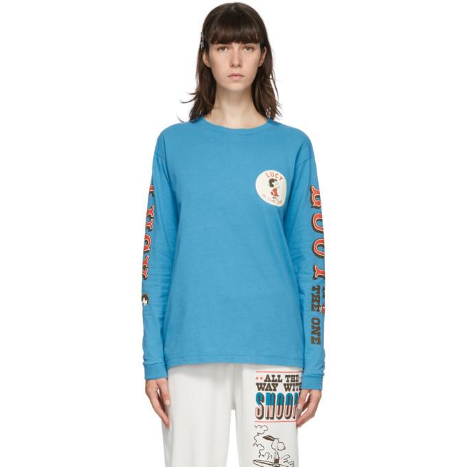 Marc Jacobs Blue Peanuts Edition Lucy Long Sleeve T-Shirt