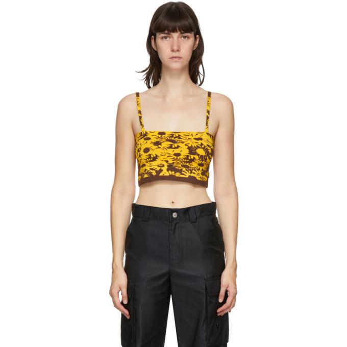Marc Jacobs Yellow and Brown Heaven by Marc Jacobs Techno Tank Top