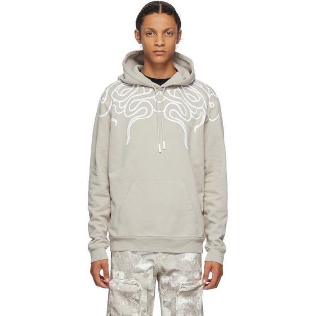 Marcelo Burlon County of Milan Beige Snakes Hoodie