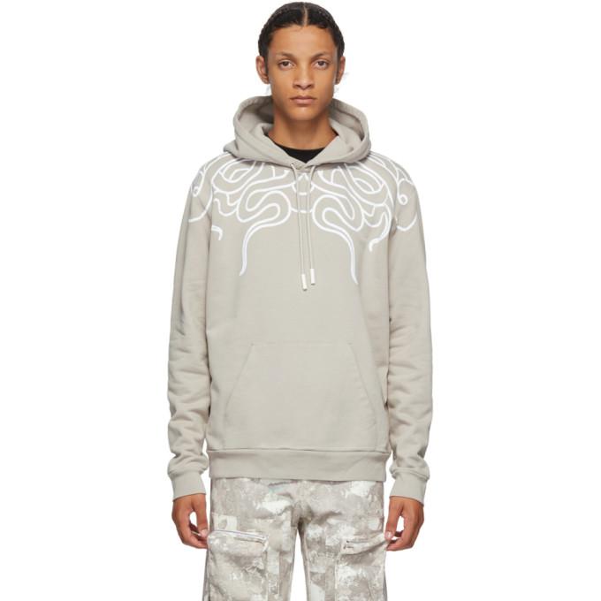 Marcelo Burlon County of Milan Beige Snakes Hoodie