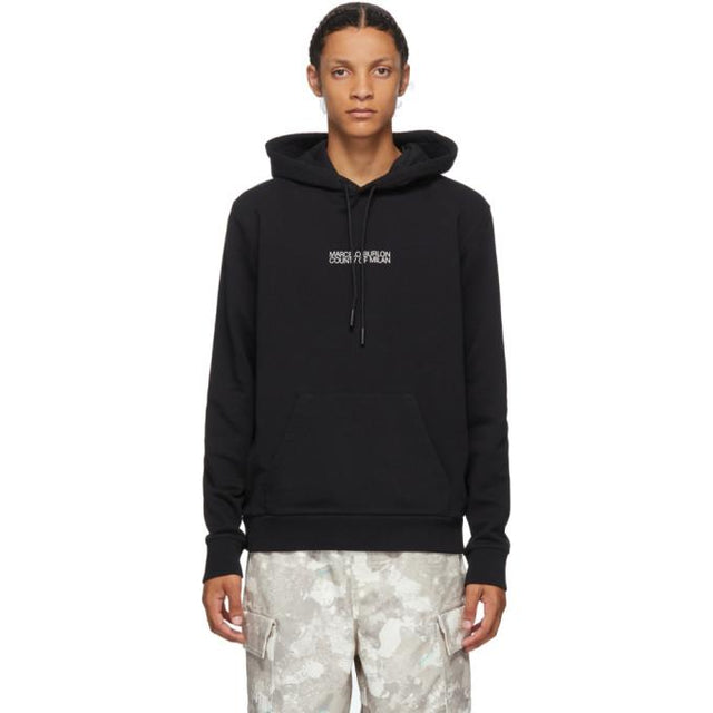 Marcelo Burlon County of Milan Black Double Face Hoodie