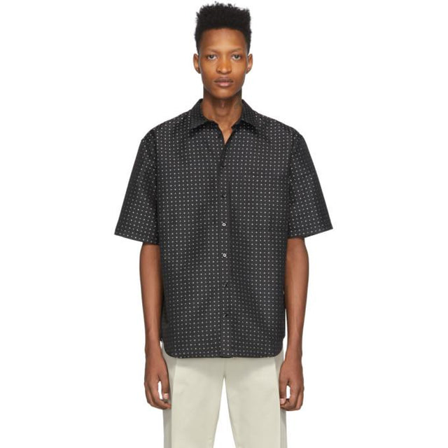Marcelo Burlon County of Milan Black Jacquard Star Shirt