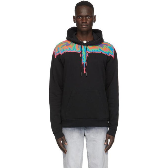 Marcelo Burlon County of Milan Black Psychedelic Wings Hoodie