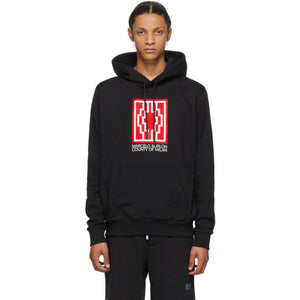 Marcelo Burlon County of Milan Black Rural Cross Hoodie