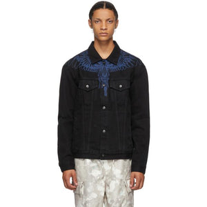 Marcelo Burlon County of Milan Black Wings Denim Jacket