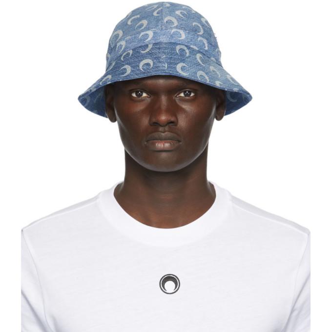 Marine Serre Blue Monogram Denim Bucket Hat - Realry: A global fashion  sites aggregator