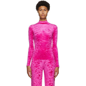 Marine Serre Pink Second Skin Turtleneck