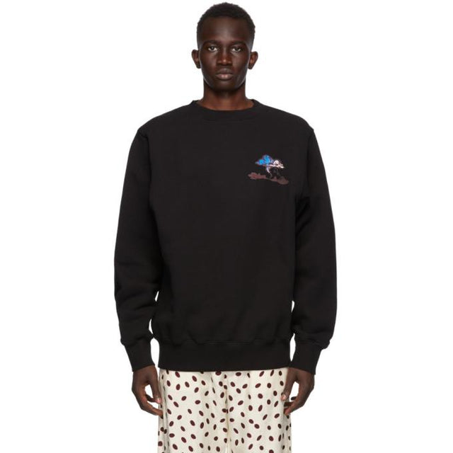 Marni Black Twist Graphic Sweatshirt