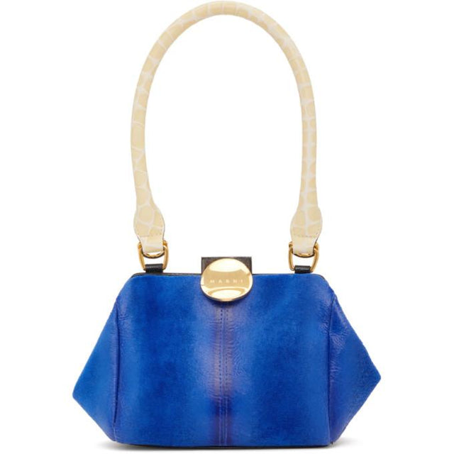 Marni Blue Velvet Mini Queen Top Handle