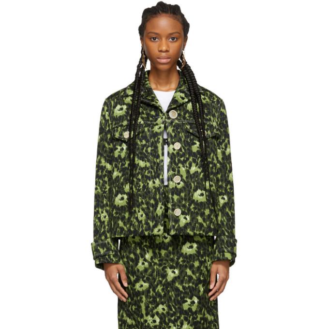 Marni Green Camouflage Cheetah Print Jacket