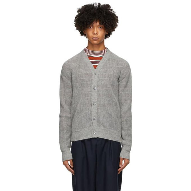 Marni Grey Alpaca Links Cardigan
