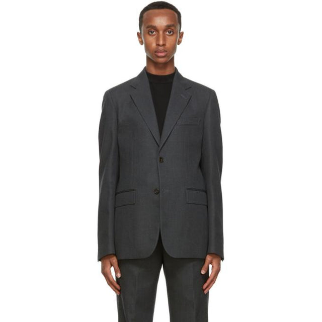 Marni Grey Wool Pinstripe Blazer