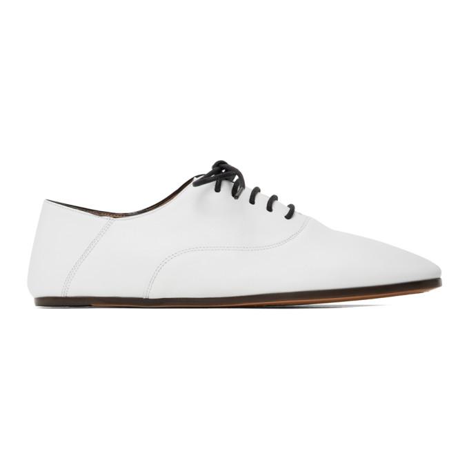 Marni White Lace-Up Jazz Shoes