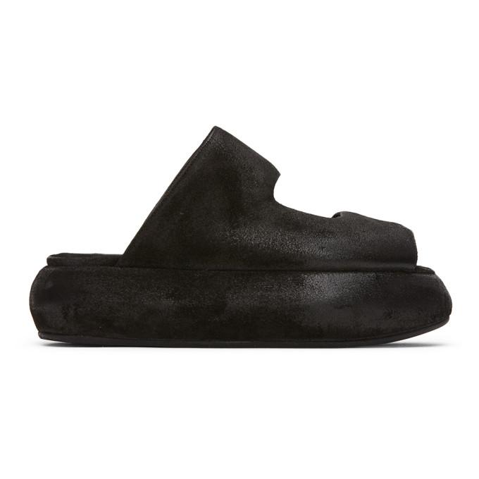 Marsell Black Distressed Ciambellona Sandals
