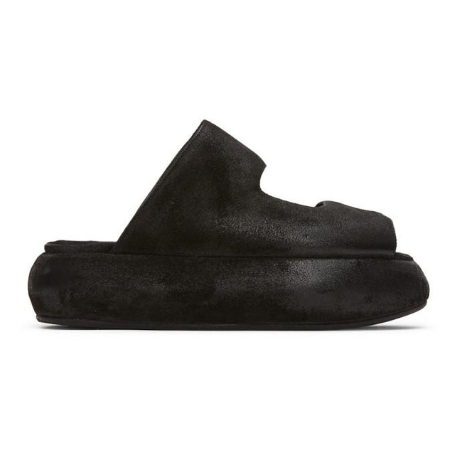 Marsell Black Distressed Ciambellona Sandals