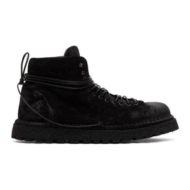 Marsell Black Gomme Suede Pallottola Lace-Up Boots