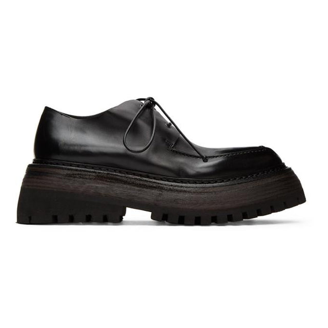 Marsell Black Quadrarmato Derbys