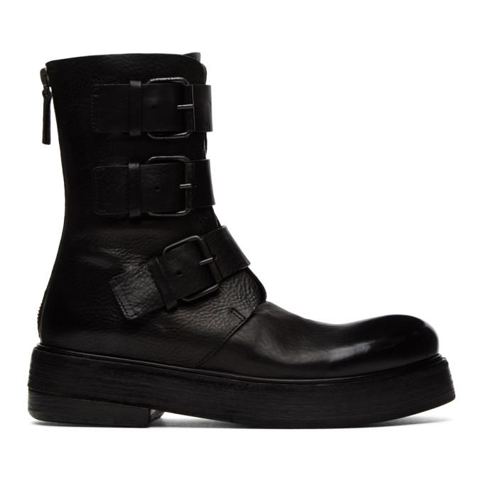 Marsell Black Zuccolona Anfibio Fibbie Boots