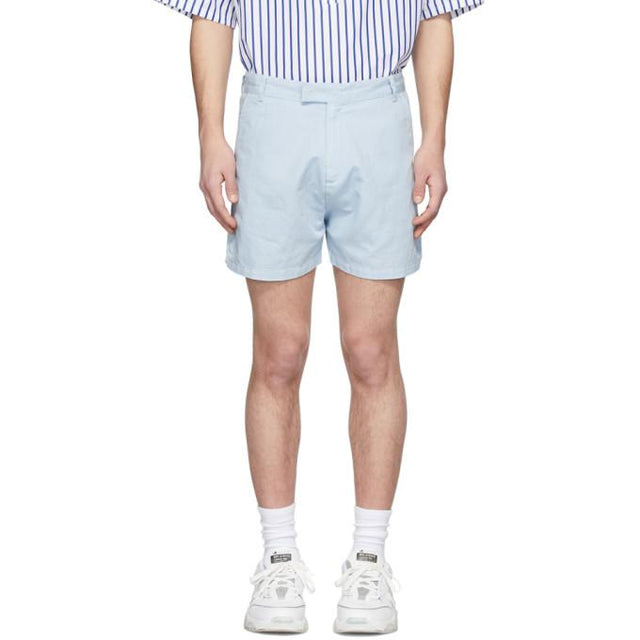 Martin Asbjorn Blue Linen Greenleaf Shorts
