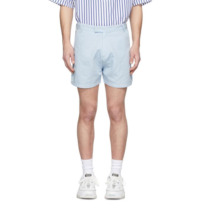 Martin Asbjorn Blue Linen Greenleaf Shorts