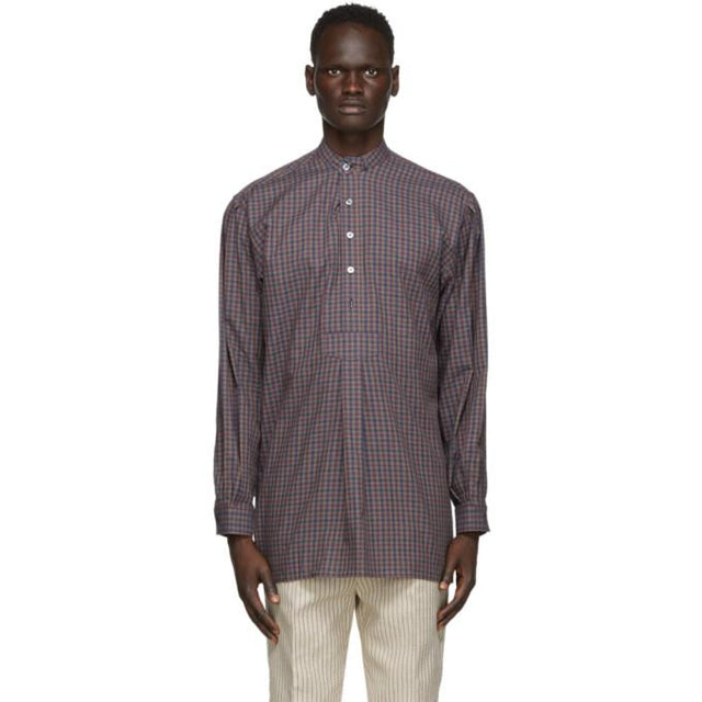 Martin Asbjorn Purple Check Keith Shirt