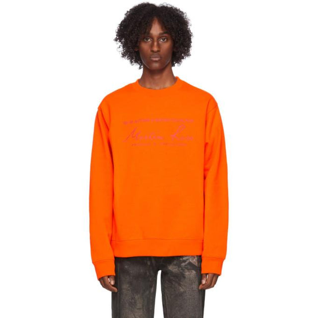 Martine Rose Orange Classic Crew Sweatshirt