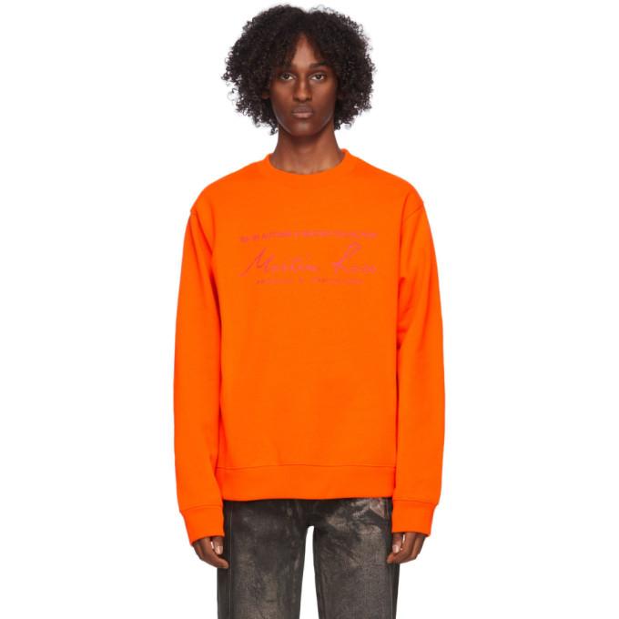 Martine Rose Orange Classic Crew Sweatshirt
