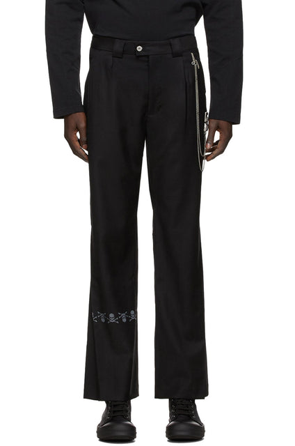 mastermind JAPAN Black C2H4 Edition Streamline Tailored Trousers - Mastermind Japan Black C2H4 Edition Streamline Pantalon sur mesure - Mastermind Japan Black C2H4 Edition Systemline Tairored Trousers