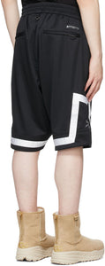 mastermind WORLD Black Jacquard Logo Tape Shorts