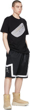 mastermind WORLD Black Jacquard Logo Tape Shorts